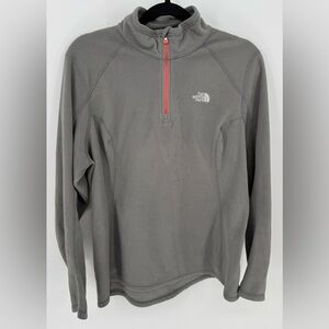 The North Face Women's TNF Medium Grey Heather Glacier 1/4-Zip Fleece